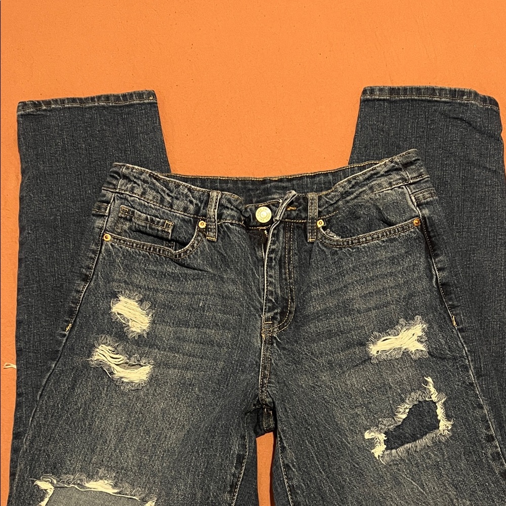 Distressed Blue Women's Jeans